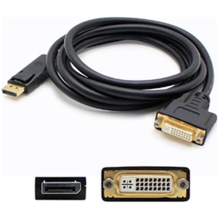 Add-On Addon 2Ft Displayport Male To Dvi-D Female Black Adapter Cable DISPLAYPORT2DVID2F